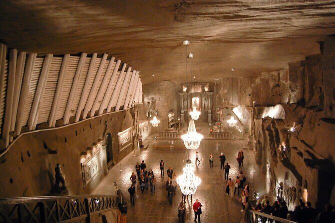 Auschwitz-Birkenau & Salt Mine Day tour - Wieliczka Salt Mine at 140 meters down: carvings, statues, and cold air