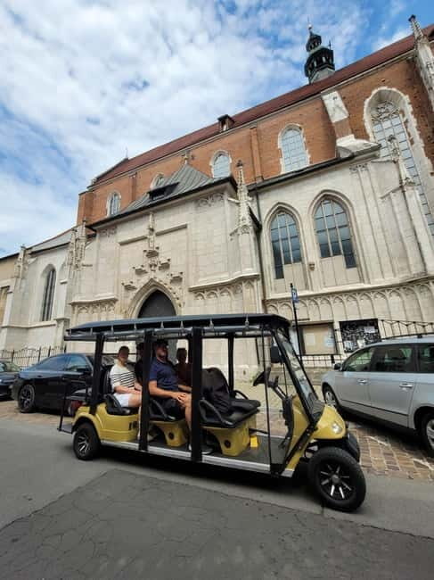 Cracow sightseeing tour by electric golf cart - Ghetto Heroes Square and the Pharmacy Under the Eagle
