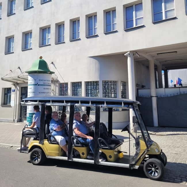 Cracow sightseeing tour by electric golf cart - Schindler’s Enamelware Factory Area: Spielberg, Oskar Schindler, and Real Streets