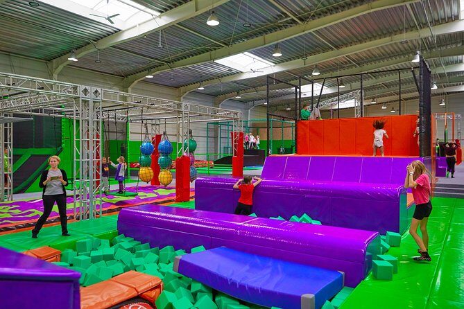 GOjump MEGAPARK Kraków-Sikorki - 1 hour Trampoline Park ticket - Price and value: $12.99 for the hour, socks cost extra
