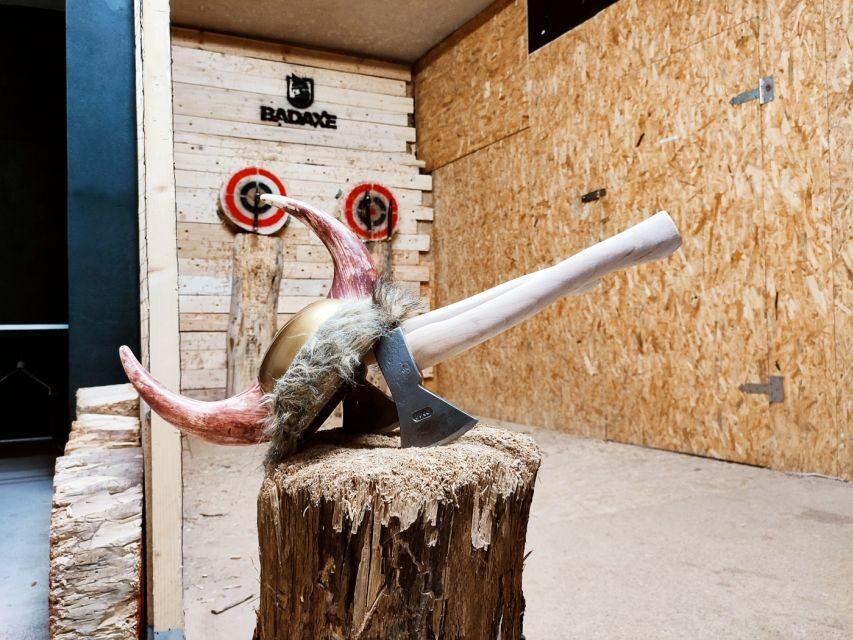 Krakow: Axe Throwing Fun - Nail Hammering Station: A Quick Extra Skill Bite