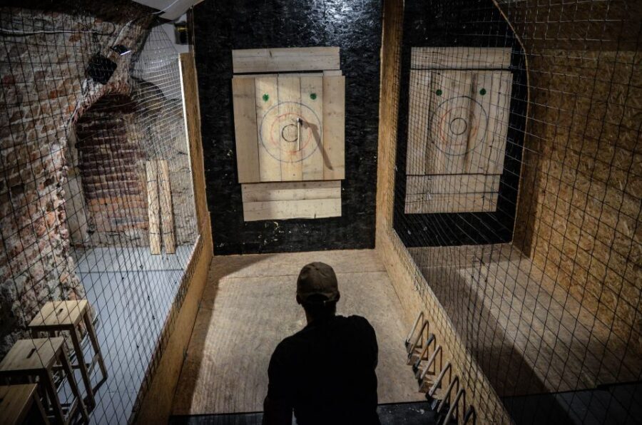 Kraków: Axe-Throwing in Axe Nation, the First Club in Europe - The bar inside Axe Nation: soft drinks, beer, and how to plan your evening