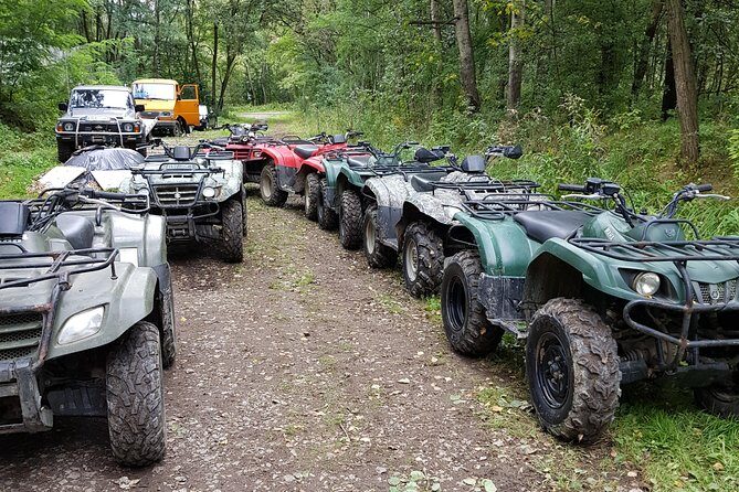 Krakow: Extreme Off-Road Quad Bike Tour with BBQ Lunch - Getting to the riding area: pickup from Kraków and the van ride out