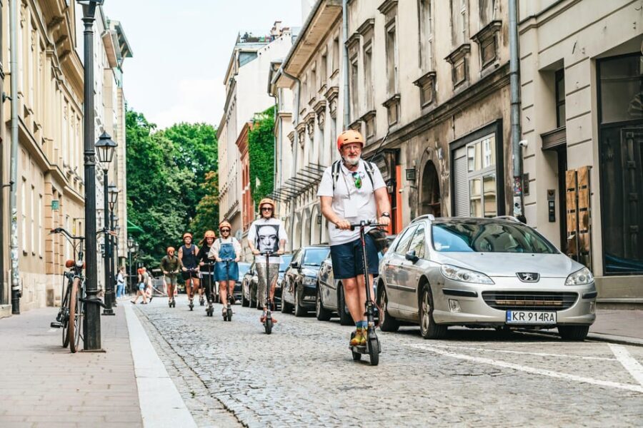 Krakow: Guided E-Scooter City Tour with Food Tastings - Florian’s Gate to Jagiellonian University: seeing “how it connects”