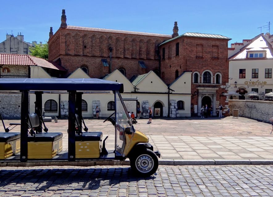 Krakow: Jewish Quarter and Former Ghetto Tour by Golf Cart - Audio guide and language options: how to use them well