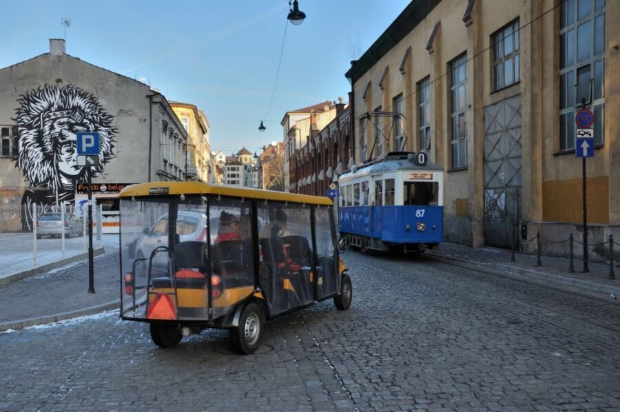Krakow: Jewish Quarter and Ghetto Sightseeing Golf Cart Tour - Kazimierz: synagogue streets and the feel of a separate world