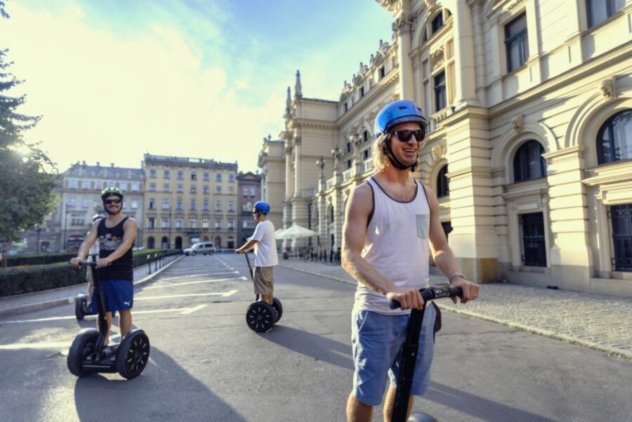 Krakow: Jewish Quarter Segway Tour - Cobblestones, cyclists by the canal, and staying comfortable on a Segway