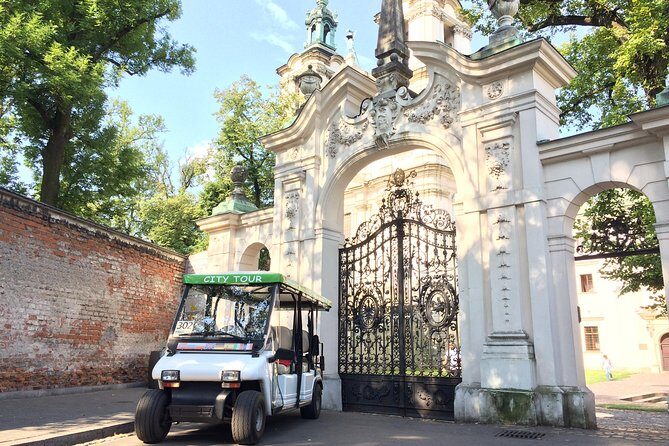 The best view of Krakow from Golf Cars - Church on the Rock and the Kazimierz transition